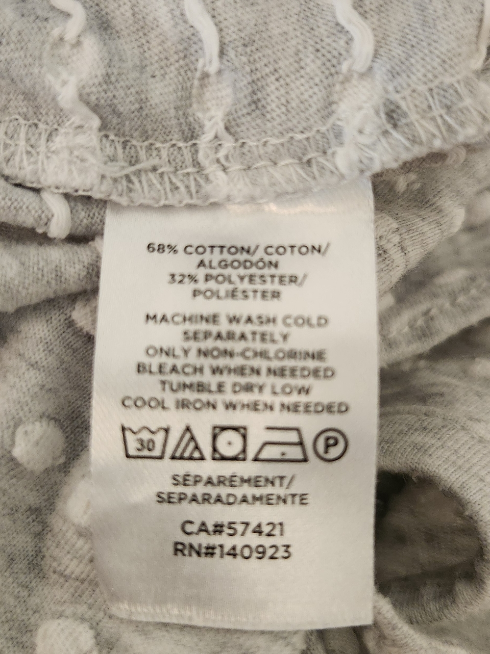 LOFT Light Gray Dot-Textured Ruffle Tank - Picture 6 of 6